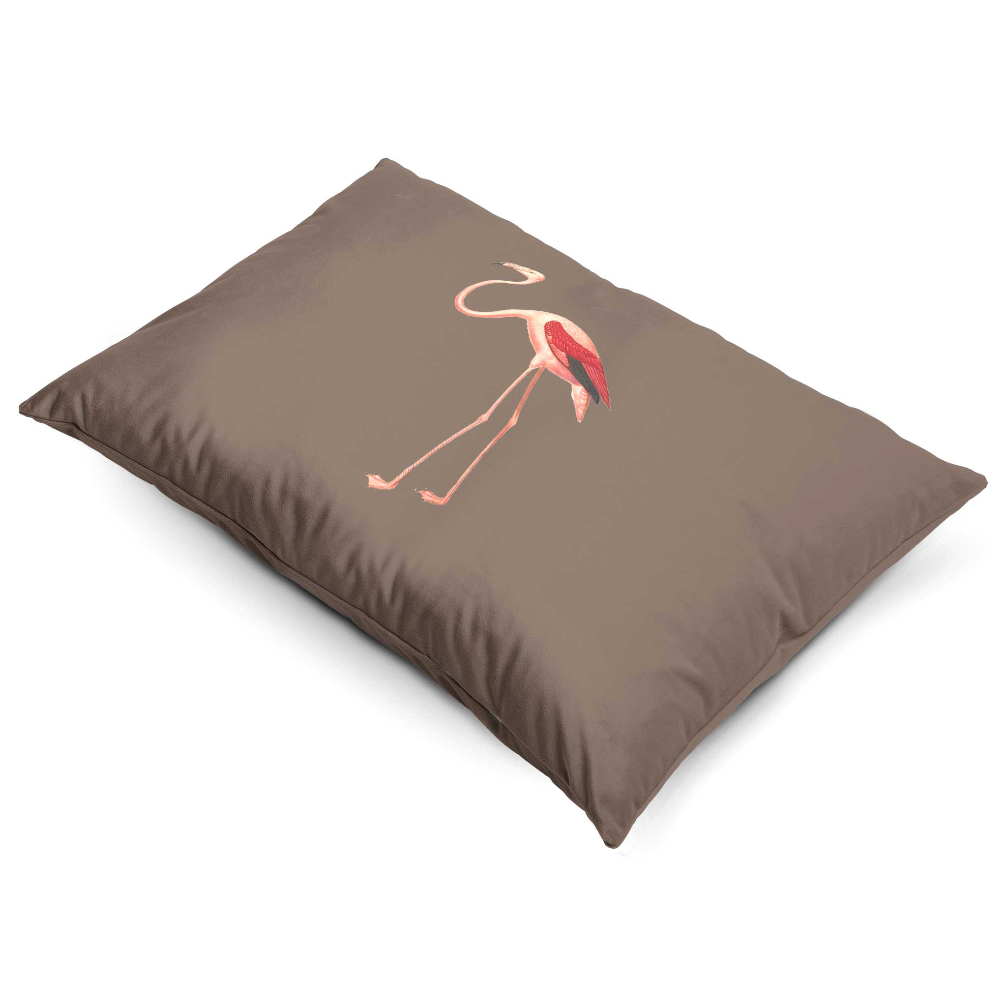 Flamingo | Sustainable Velvet Rectangle Cushion - Dovedale Stone 50 x 30 cm Cover Only by Izabela Peters