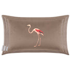 Flamingo | Sustainable Velvet Rectangle Cushion - Dovedale Stone 50 x 30 cm Cover Only by Izabela Peters
