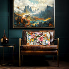 Floral Dream | Sustainable Velvet Rectangle Cushion - Ivory Cream 50 x 30 cm Cover Only by Izabela Peters