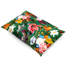 Floral Dream | Sustainable Velvet Rectangle Cushion - Emerald Green 50 x 30 cm Cover Only by Izabela Peters