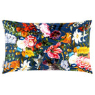 Floral Dream | Sustainable Velvet Rectangle Cushion in Estate Blue 50 x 30 cm Cover Only | Izabela Peters