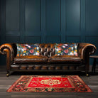 Floral Dream | Sustainable Velvet Rectangle Cushion - Estate Blue 50 x 30 cm Cover Only by Izabela Peters