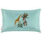 Giraffe | Sustainable Velvet Rectangle Cushion - Blue Surf 50 x 30 cm Cover Only by Izabela Peters