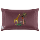 Giraffe | Sustainable Velvet Rectangle Cushion - Emerald Green 50 x 30 cm Cover Only by Izabela Peters