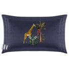 Giraffe | Sustainable Velvet Rectangle Cushion - Graphite 50 x 30 cm Cover Only by Izabela Peters