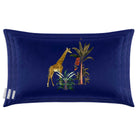 Giraffe | Sustainable Velvet Rectangle Cushion - Midnight 50 x 30 cm Cover Only by Izabela Peters