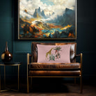 Giraffe | Sustainable Velvet Rectangle Cushion - Rosewater 50 x 30 cm Cover Only by Izabela Peters