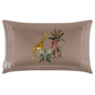 Giraffe | Sustainable Velvet Rectangle Cushion - Dovedale Stone 50 x 30 cm Cover Only by Izabela Peters
