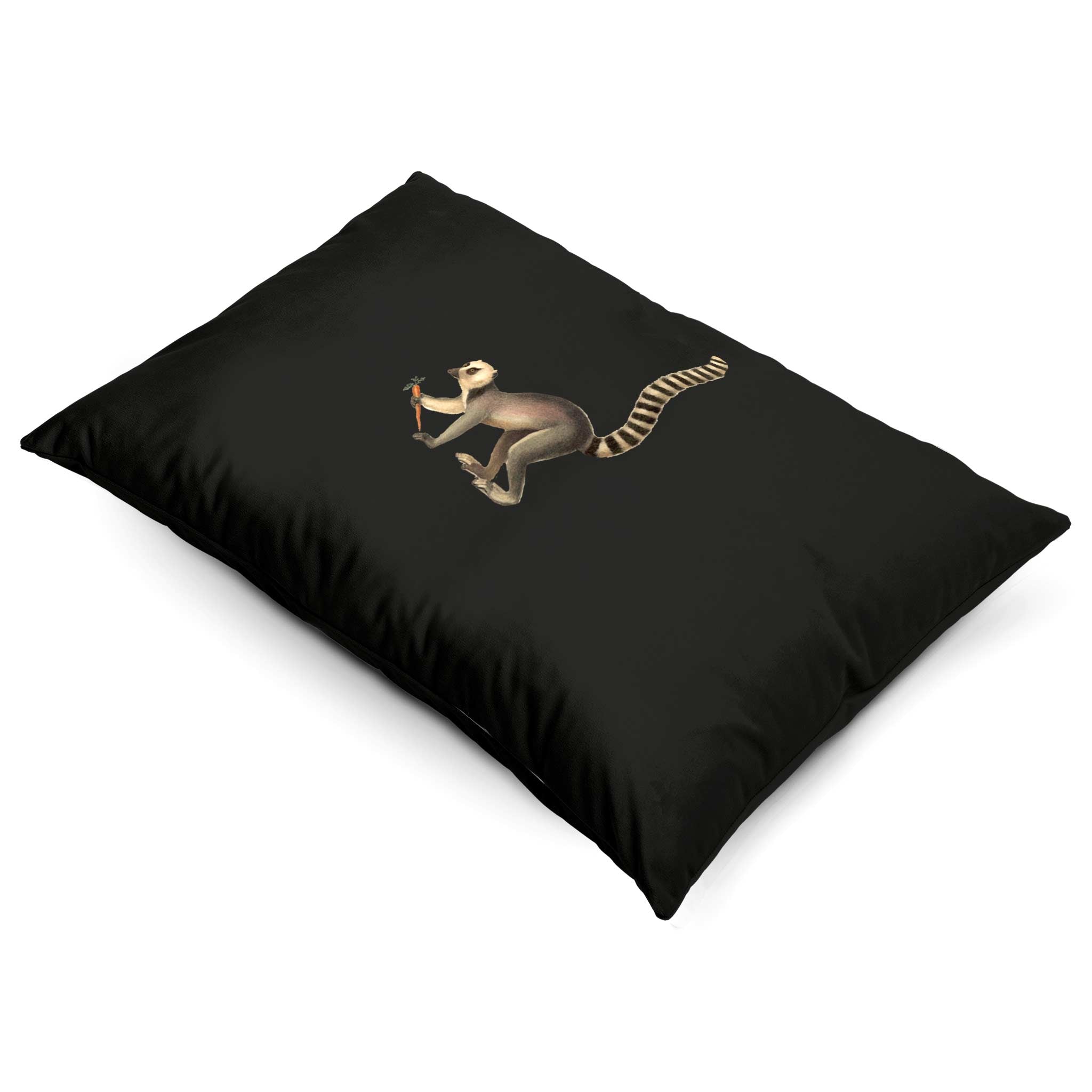 Lemur | Sustainable Velvet Rectangle Cushion in Charcoal 50 x 30 cm Cover Only | Izabela Peters