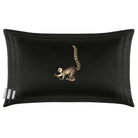 Lemur | Sustainable Velvet Rectangle Cushion - Charcoal 50 x 30 cm Cover Only by Izabela Peters