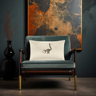 Lemur | Sustainable Velvet Rectangle Cushion - Ivory Cream 50 x 30 cm Cover Only by Izabela Peters