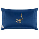 Lemur | Sustainable Velvet Rectangle Cushion - Estate Blue 50 x 30 cm Cover Only by Izabela Peters