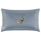Lemur | Sustainable Velvet Rectangle Cushion - French Grey 50 x 30 cm Cover Only by Izabela Peters