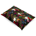 Manor House Garden | Sustainable Velvet Rectangle Cushion - Charcoal 50 x 30 cm Cover Only by Izabela Peters