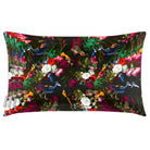 Manor House Garden | Sustainable Velvet Rectangle Cushion - Charcoal 50 x 30 cm Cover Only by Izabela Peters