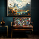 Manor House Garden | Sustainable Velvet Rectangle Cushion - Blue Surf 50 x 30 cm Cover Only by Izabela Peters