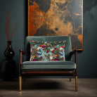 Manor House Garden | Sustainable Velvet Rectangle Cushion - Blue Surf 50 x 30 cm Cover Only by Izabela Peters