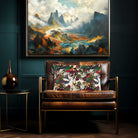 Manor House Garden | Sustainable Velvet Rectangle Cushion - Estate Blue 50 x 30 cm Cover Only by Izabela Peters