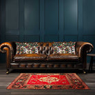 Manor House Garden | Sustainable Velvet Rectangle Cushion - Estate Blue 50 x 30 cm Cover Only by Izabela Peters