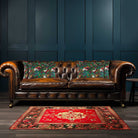 Manor House Garden | Sustainable Velvet Rectangle Cushion - Emerald Green 50 x 30 cm Cover Only by Izabela Peters