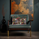 Manor House Garden | Sustainable Velvet Rectangle Cushion - Midnight 50 x 30 cm Cover Only by Izabela Peters