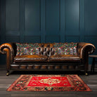 Manor House Garden | Sustainable Velvet Rectangle Cushion - Midnight 50 x 30 cm Cover Only by Izabela Peters