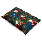 Manor House Garden | Sustainable Velvet Rectangle Cushion - Teal 50 x 30 cm Cover Only by Izabela Peters