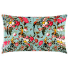 Monkey Puzzle | Sustainable Velvet Rectangle Cushion - Blue Surf 50 x 30 cm Cover Only by Izabela Peters