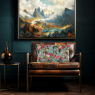 Monkey Puzzle | Sustainable Velvet Rectangle Cushion - Blue Surf 50 x 30 cm Cover Only by Izabela Peters