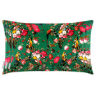 Monkey Puzzle | Sustainable Velvet Rectangle Cushion - Emerald Green 50 x 30 cm Cover Only by Izabela Peters