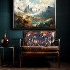 Monkey Puzzle | Sustainable Velvet Rectangle Cushion - Estate Blue 50 x 30 cm Cover Only by Izabela Peters