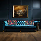 Monkey Puzzle | Sustainable Velvet Rectangle Cushion - Estate Blue 50 x 30 cm Cover Only by Izabela Peters