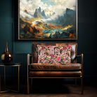 Monkey Puzzle | Sustainable Velvet Rectangle Cushion - Rosewater 50 x 30 cm Cover Only by Izabela Peters