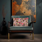 Monkey Puzzle | Sustainable Velvet Rectangle Cushion - Rosewater 50 x 30 cm Cover Only by Izabela Peters