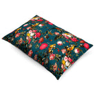 Monkey Puzzle | Sustainable Velvet Rectangle Cushion - Teal 50 x 30 cm Cover Only by Izabela Peters