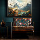 Monkey Puzzle | Sustainable Velvet Rectangle Cushion - Teal 50 x 30 cm Cover Only by Izabela Peters