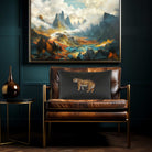 Tiger | Sustainable Velvet Rectangle Cushion - Charcoal 50 x 30 cm Cover Only by Izabela Peters