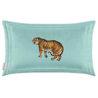 Tiger | Sustainable Velvet Rectangle Cushion - Blue Surf 50 x 30 cm Cover Only by Izabela Peters
