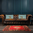 Tiger | Sustainable Velvet Rectangle Cushion - Blue Surf 50 x 30 cm Cover Only by Izabela Peters