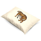 Tiger | Sustainable Velvet Rectangle Cushion - Ivory Cream 50 x 30 cm Cover Only by Izabela Peters