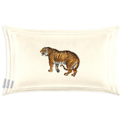 Tiger | Sustainable Velvet Rectangle Cushion - Ivory Cream 50 x 30 cm Cover Only by Izabela Peters