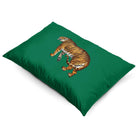 Tiger | Sustainable Velvet Rectangle Cushion - Emerald Green 50 x 30 cm Cover Only by Izabela Peters