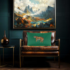 Tiger | Sustainable Velvet Rectangle Cushion - Emerald Green 50 x 30 cm Cover Only by Izabela Peters