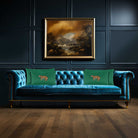 Tiger | Sustainable Velvet Rectangle Cushion - Emerald Green 50 x 30 cm Cover Only by Izabela Peters