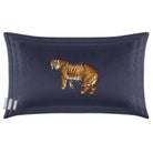 Tiger | Sustainable Velvet Rectangle Cushion - Graphite 50 x 30 cm Cover Only by Izabela Peters