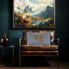 Tiger | Sustainable Velvet Rectangle Cushion in French Grey 50 x 30 cm Cover Only | Izabela Peters