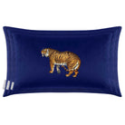 Tiger | Sustainable Velvet Rectangle Cushion - Midnight 50 x 30 cm Cover Only by Izabela Peters