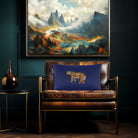 Tiger | Sustainable Velvet Rectangle Cushion - Midnight 50 x 30 cm Cover Only by Izabela Peters