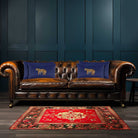 Tiger | Sustainable Velvet Rectangle Cushion - Midnight 50 x 30 cm Cover Only by Izabela Peters