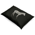 Zebra | Sustainable Velvet Rectangle Cushion - Charcoal 50 x 30 cm Cover Only by Izabela Peters